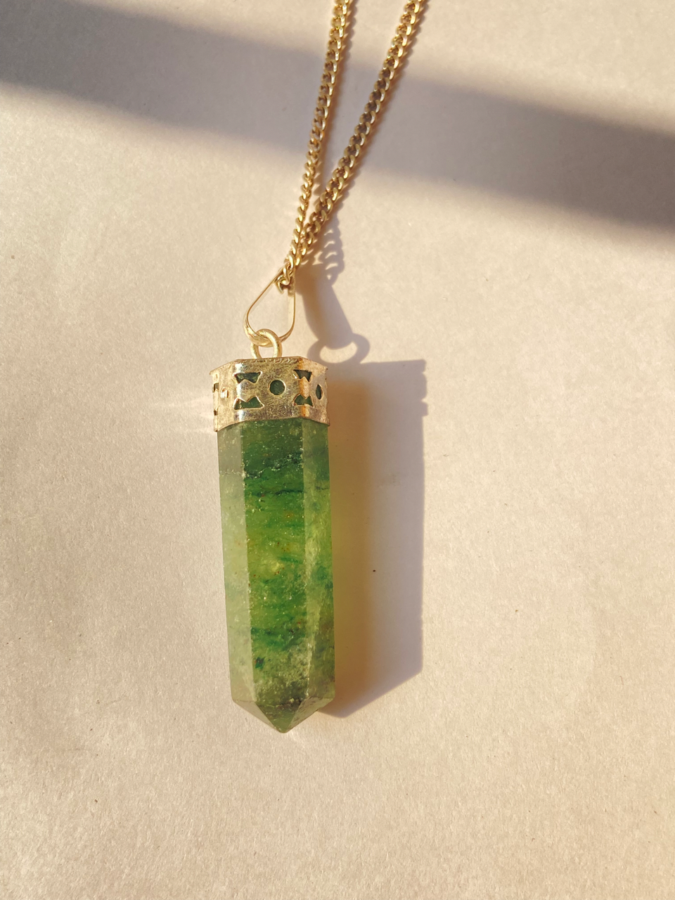 Green aventurine Pencil Pendant