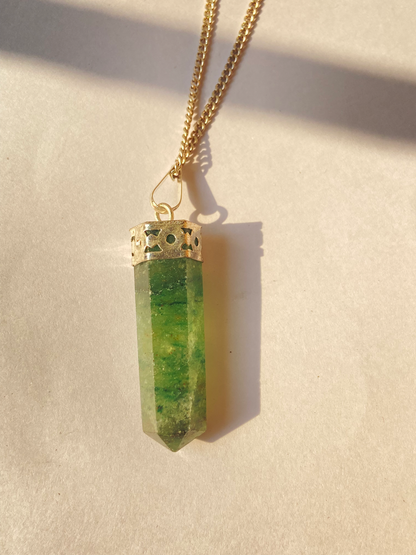 Green aventurine Pencil Pendant