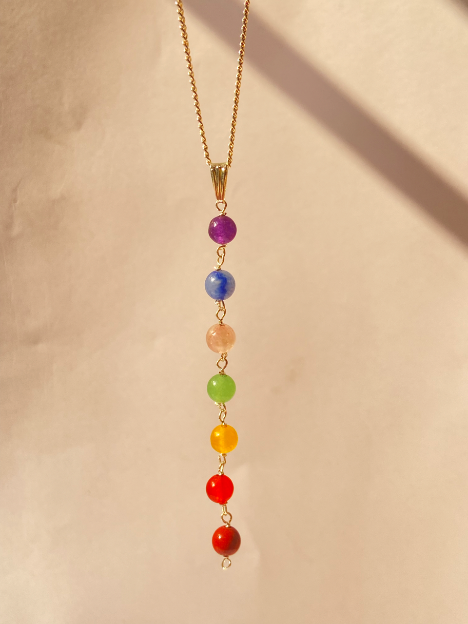 Seven Chakra hanging pendant