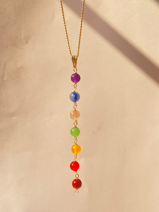 Seven Chakra hanging pendant