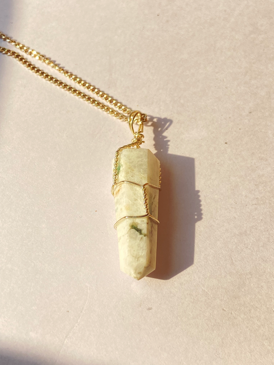 Rainbow Moonstone point pendant