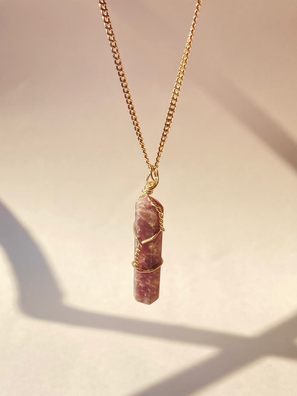 Lepidolite pencil Pendant