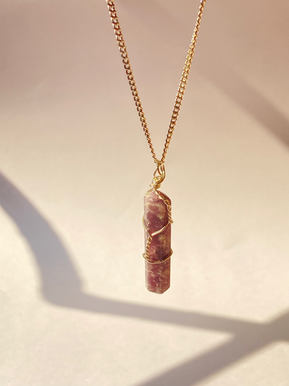 Lepidolite pencil Pendant