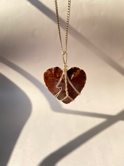 Mahogany Obsidian Heart Pendant