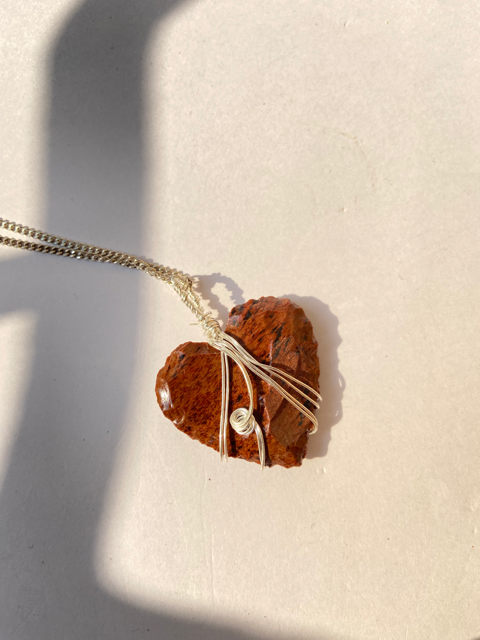 Mahogany Obsidian Heart Pendant