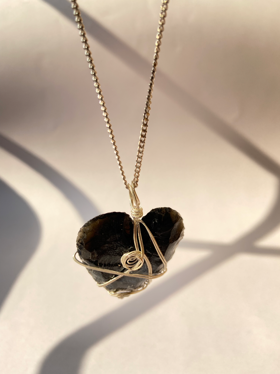 Black Obsidian Heart Pendant