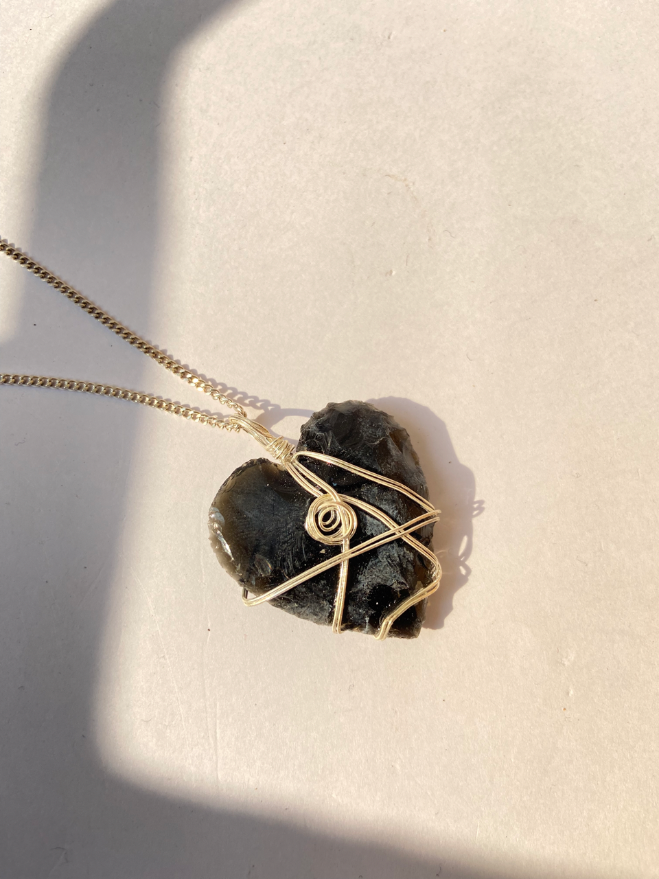 Black Obsidian Heart Pendant