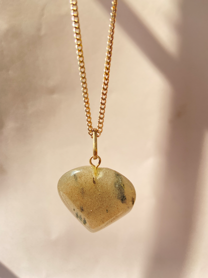 Grey Quartz heart Pendant