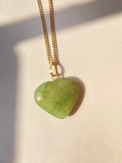 Green Aventurine Heart Pendant