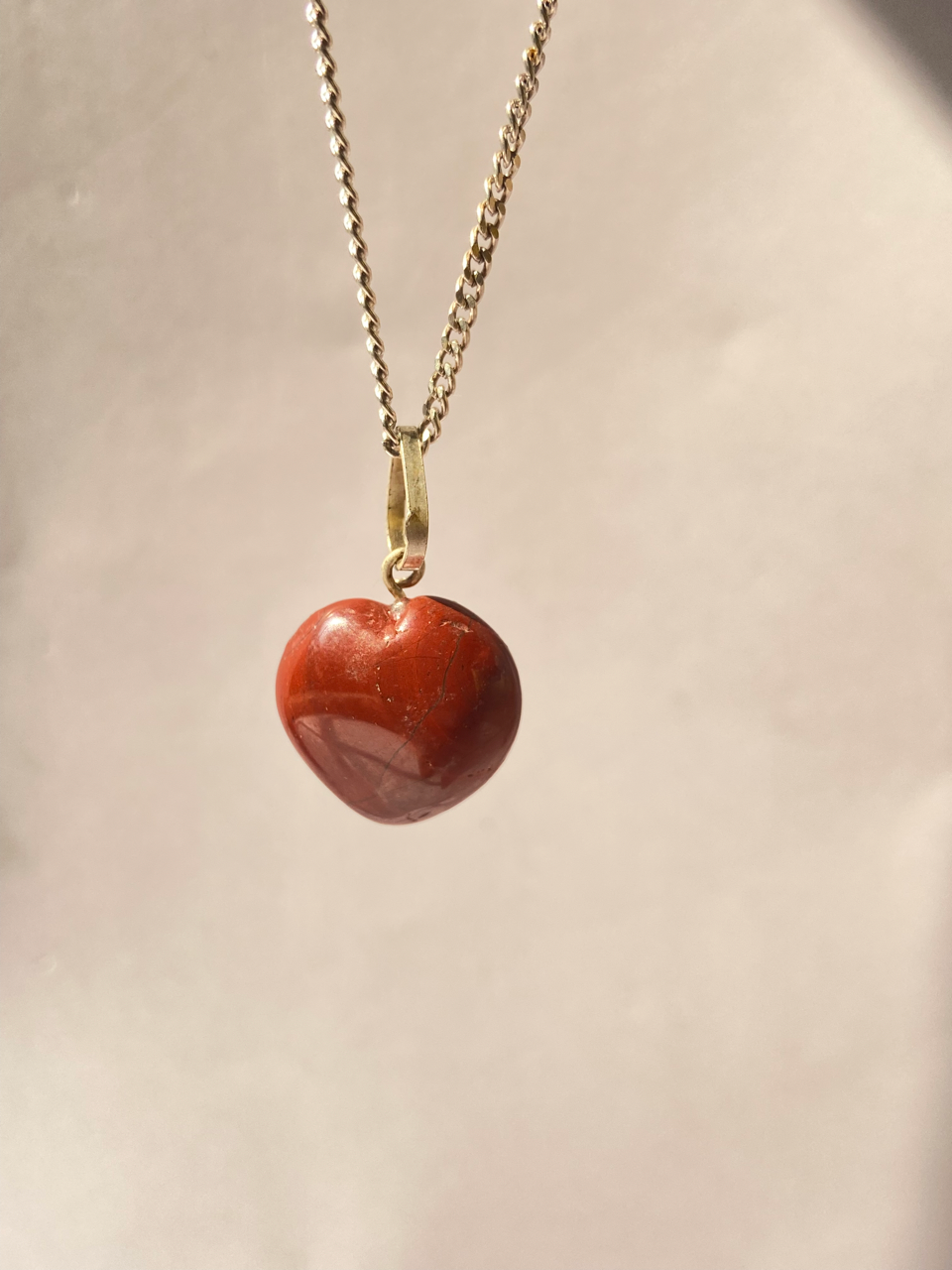 Red Jasper Heart Pendant