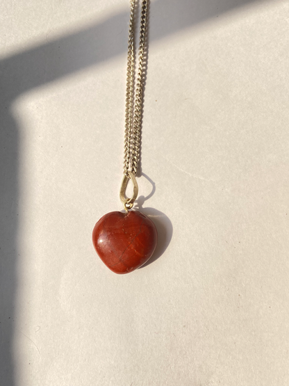 Red Jasper Heart Pendant