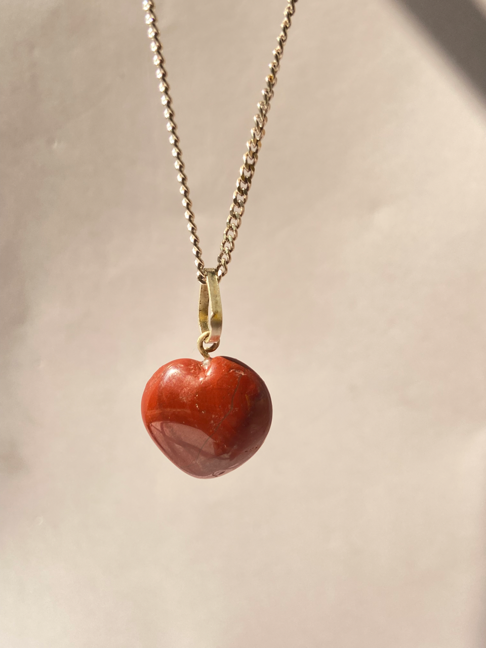 Red Jasper Heart Pendant