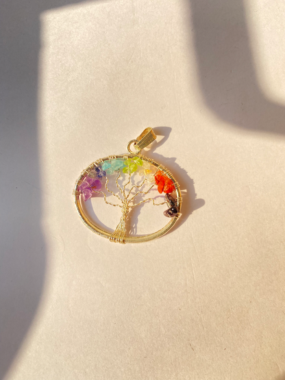 Tree of life Seven chakra Pendants