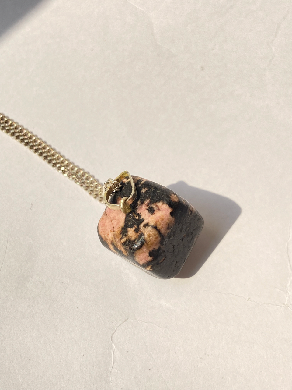 Rhodonite Tumble Pendant