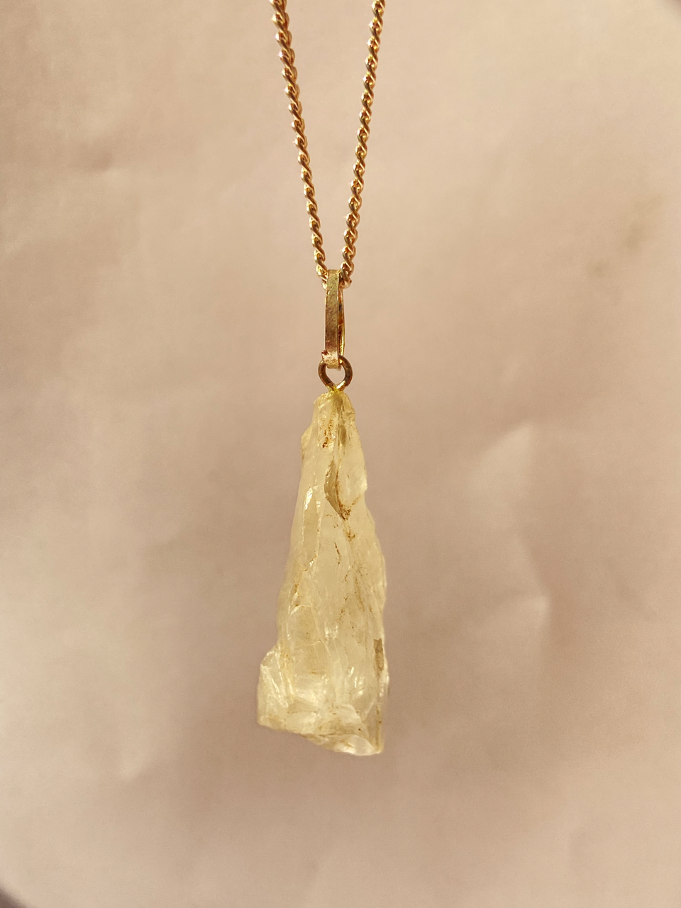 Clear Quartz Raw Pendant