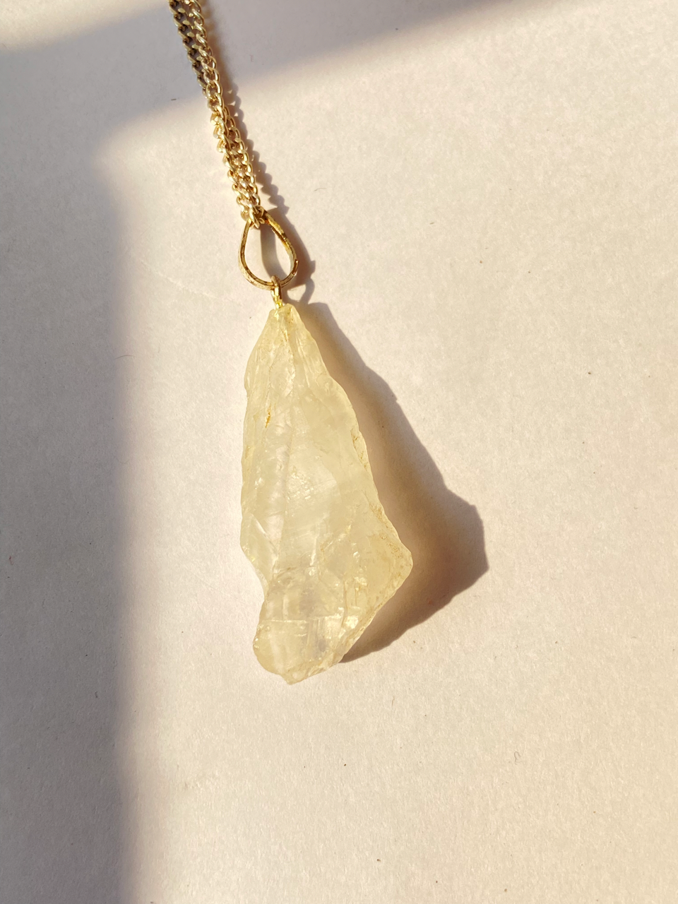 Clear Quartz Raw Pendant