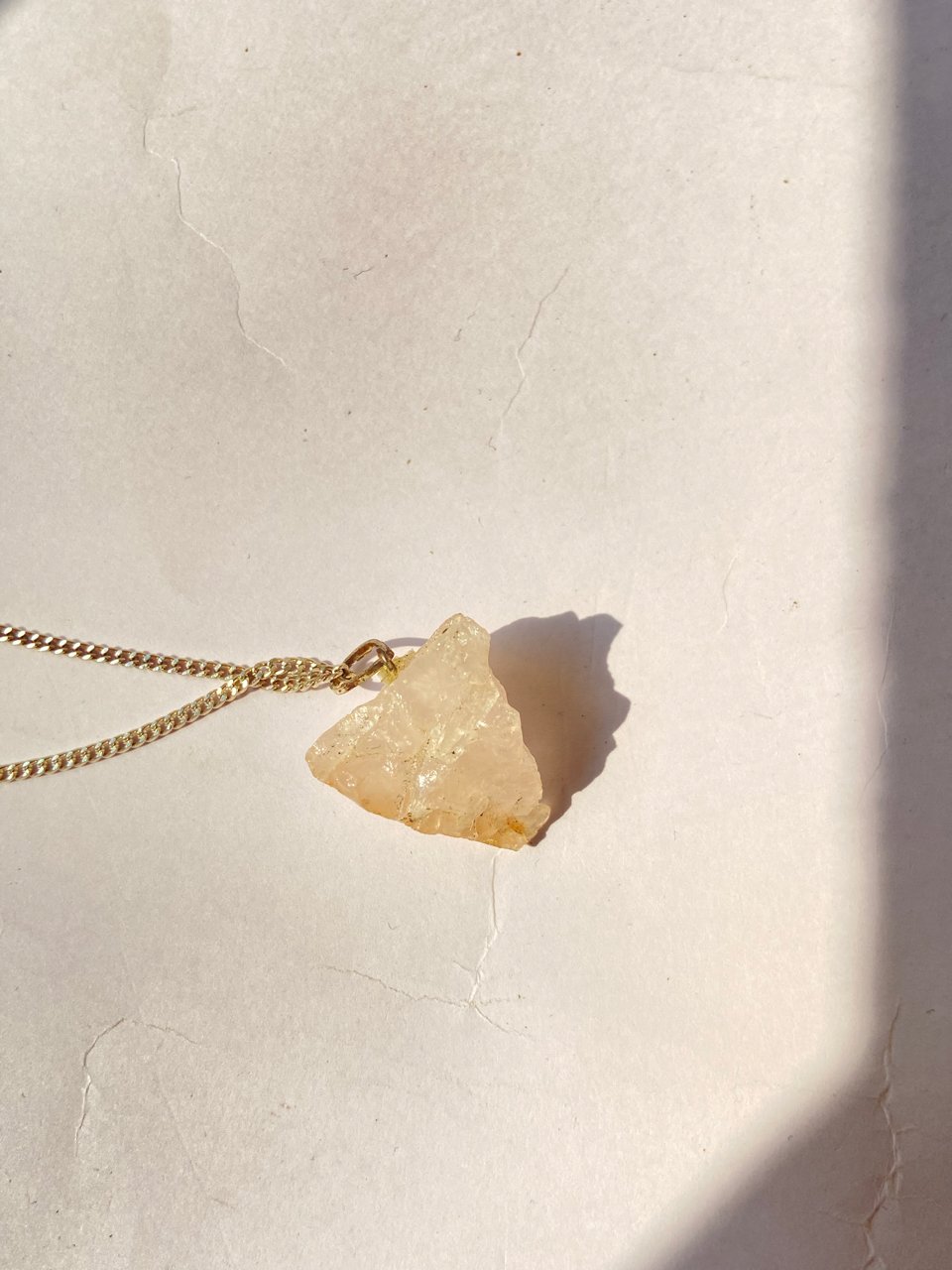 Rose Quartz Raw Pendant