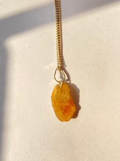 Citrine Raw Pendant