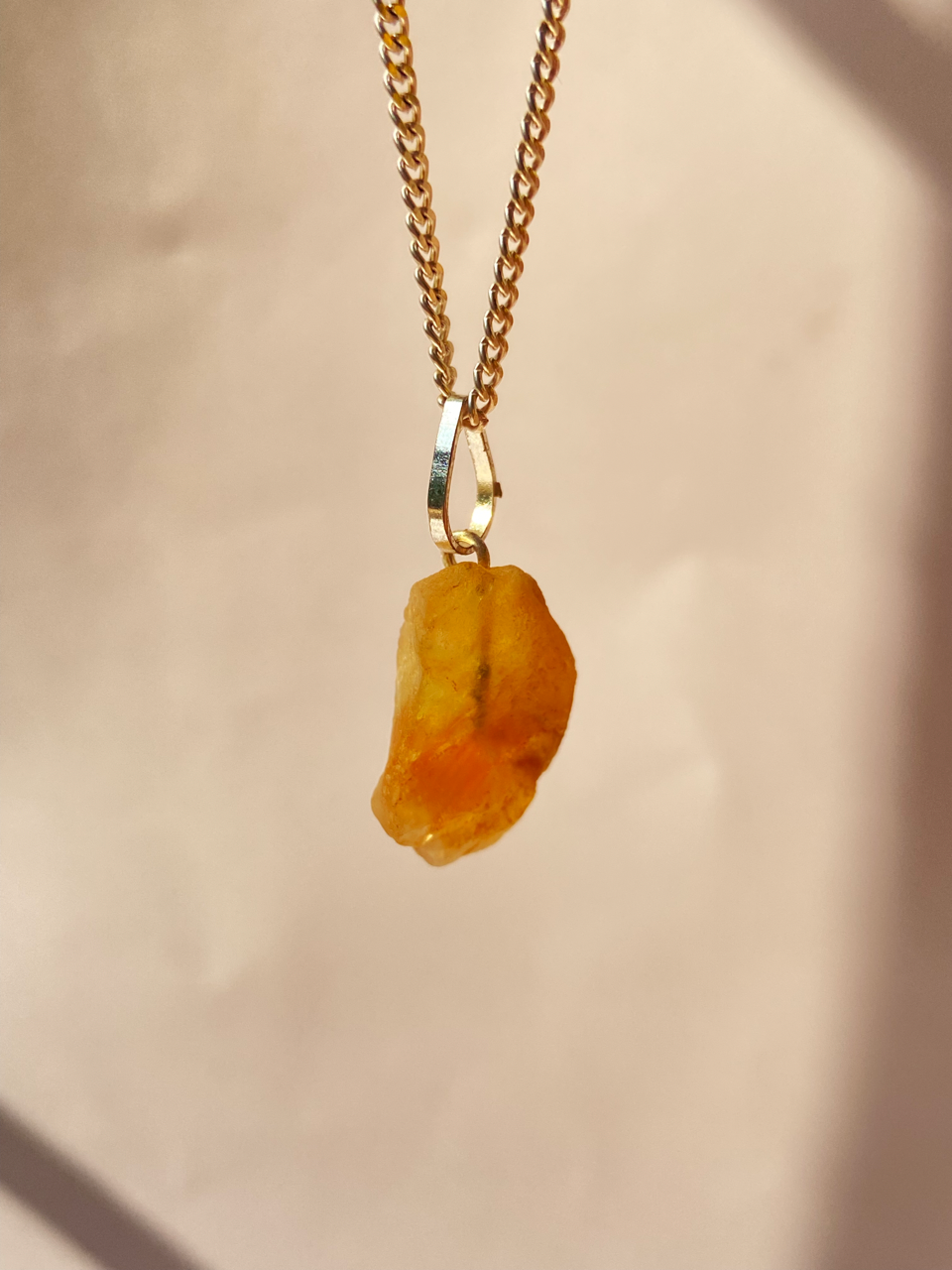 Citrine Raw Pendant