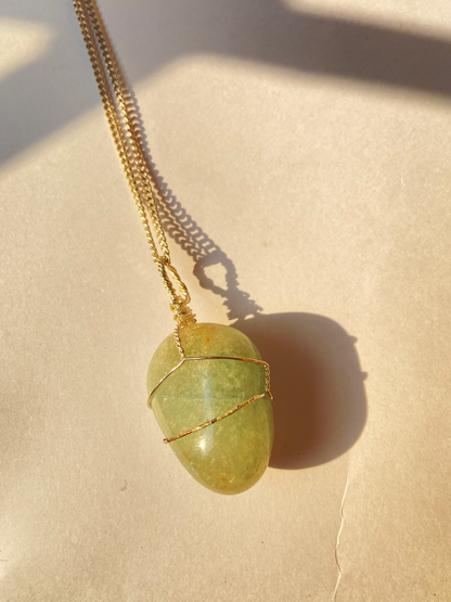 Green Aventurine wire wrapped Pendant