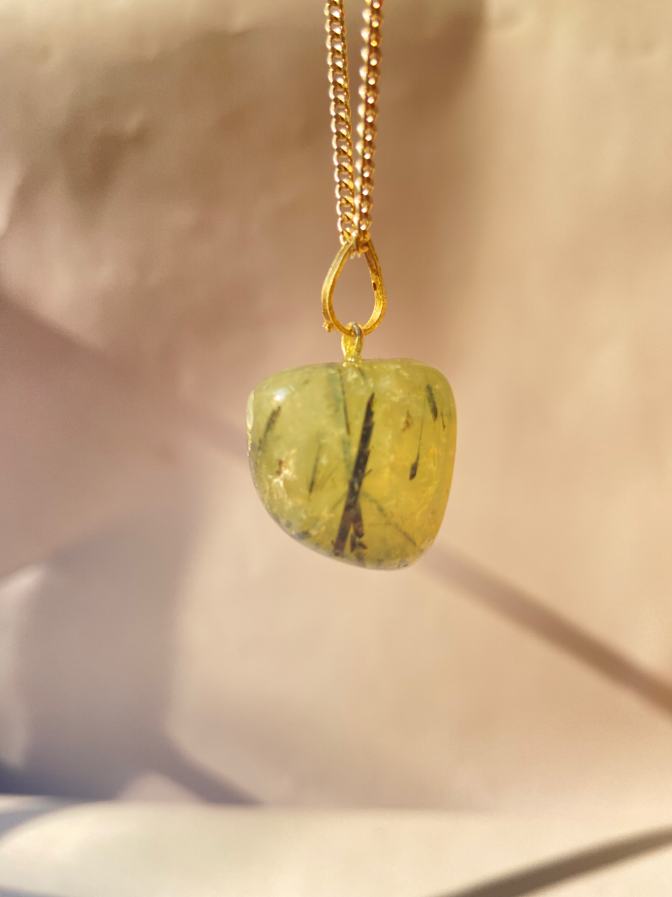 Prehnite Tumble Pendant