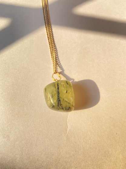 Prehnite Tumble Pendant