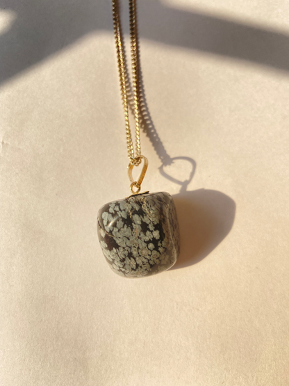 Snowflake obsidian Pendant