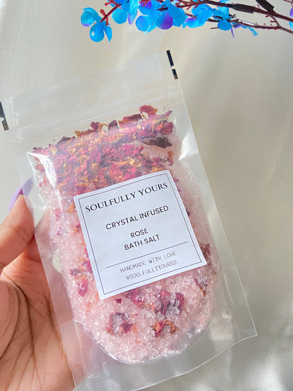 Rose Crystal infused bath salt