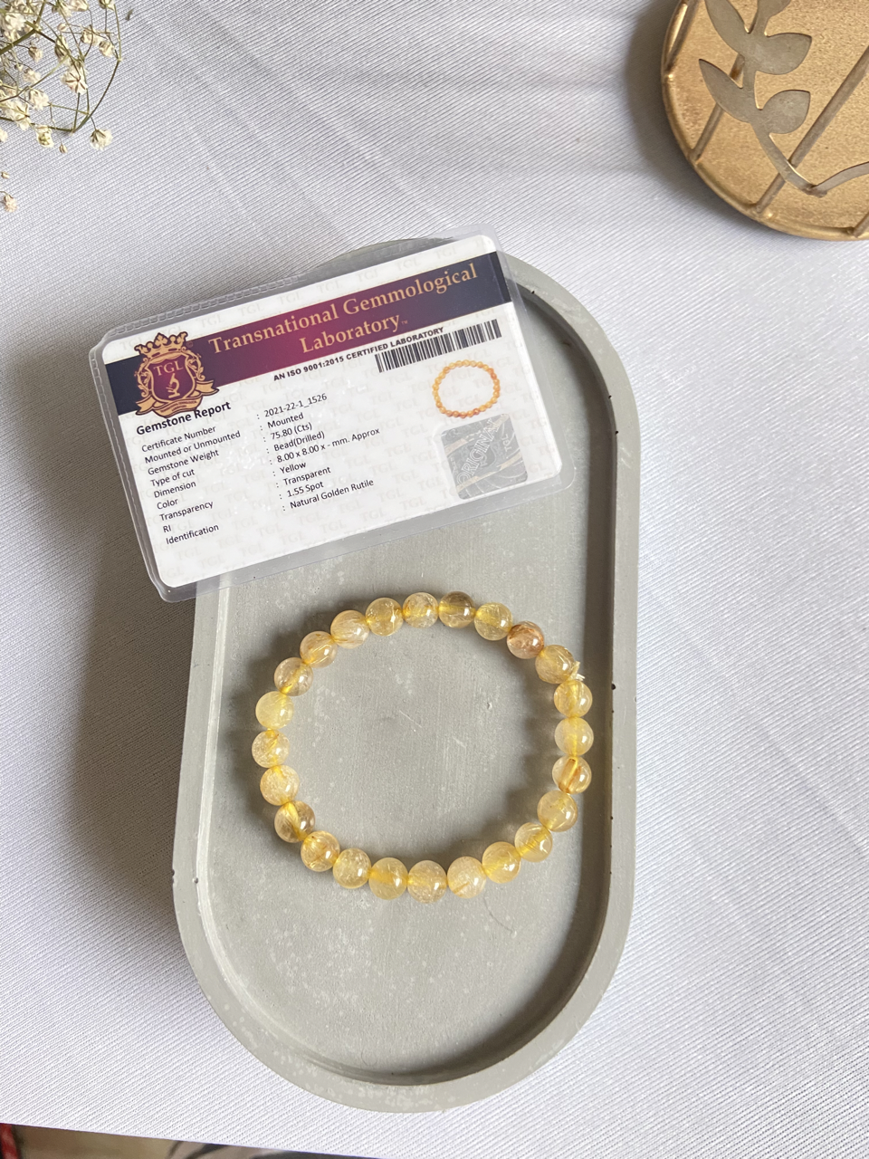 Golden Rutile Bracelet