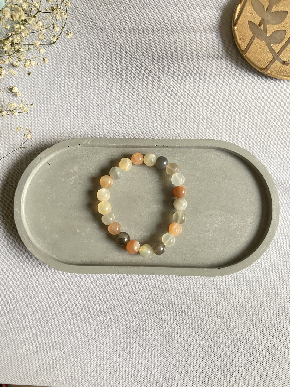 Peach Moonstone Bracelet