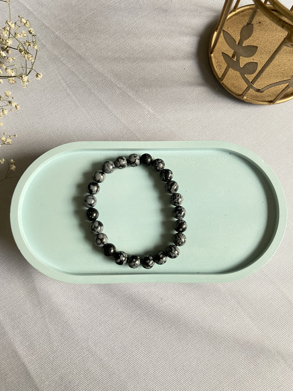 Snowflake obsidian Bracelet