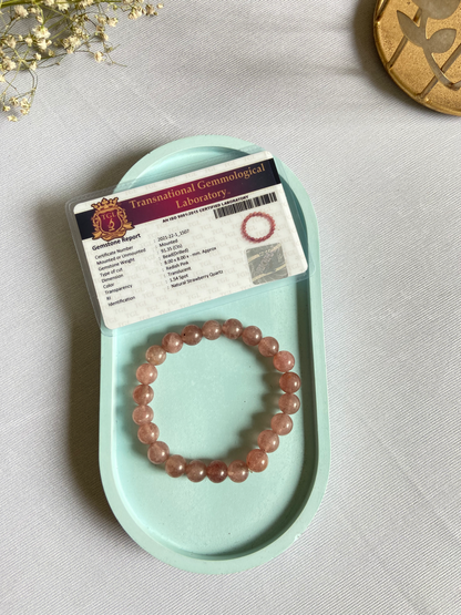 Strawberry Quartz Bracelet