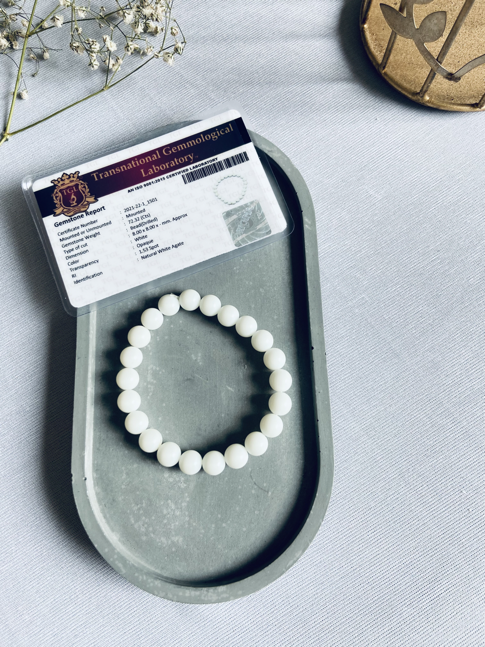 White Agate Bracelet