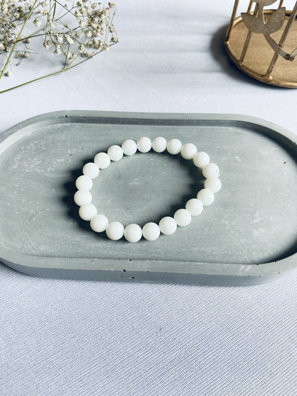 White Agate Bracelet