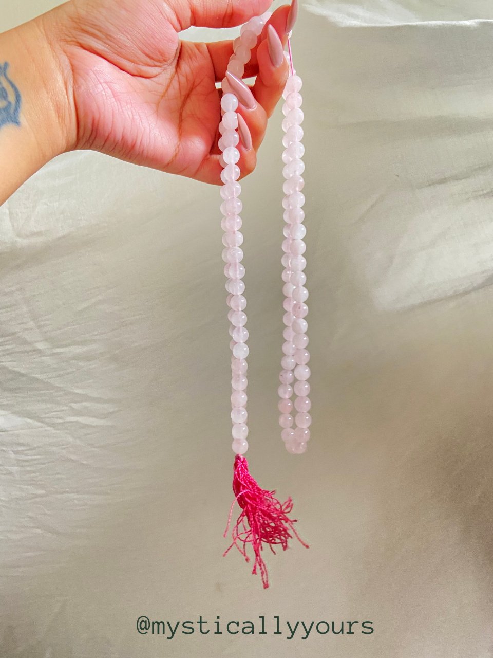 Rose quartz mala