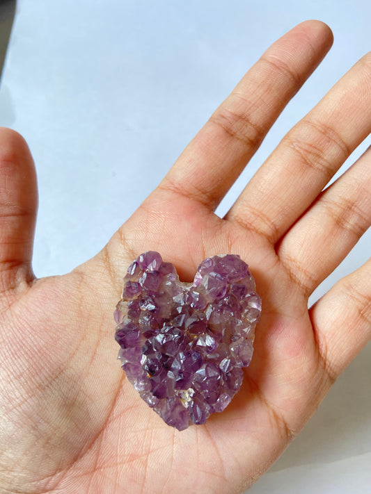 Amethyst heart cluster