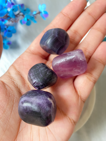 Purple Fluorite Tumbles